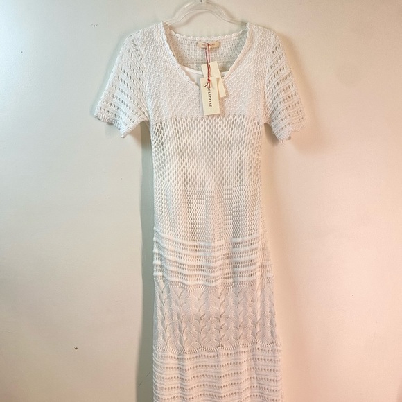 Women's Cotton Solitaire Crochet Beach/Spring Maxi Dress Boho and Elegant - Picture 6 of 16